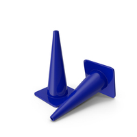 28 Inch Traffic Cone Blue PNG & PSD Images