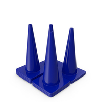 28 Inch Traffic Cone Blue PNG & PSD Images