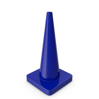 28 Inch Traffic Cone Blue PNG & PSD Images