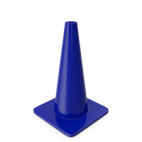 18 Inch Traffic Cone Blue PNG & PSD Images