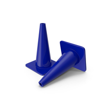 18 Inch Traffic Cone Blue PNG & PSD Images