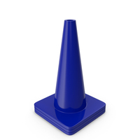 18 Inch Traffic Cone Blue PNG & PSD Images