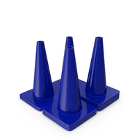 18 Inch Traffic Cone Blue PNG & PSD Images