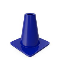 6 Inch Traffic Cone Blue PNG & PSD Images