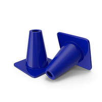 6 Inch Traffic Cone Blue PNG & PSD Images