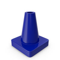 6 Inch Traffic Cone Blue PNG & PSD Images