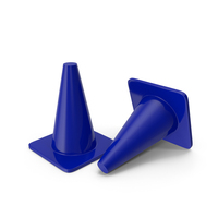 5 Inch Traffic Cone Blue PNG & PSD Images