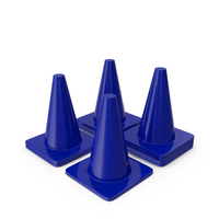 5 Inch Traffic Cone Blue PNG & PSD Images