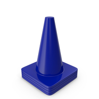 5 Inch Traffic Cone Blue PNG & PSD Images