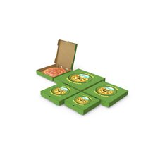 Pizza Boxes With Pizza Mockup PNG & PSD Images