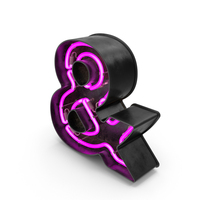 Black Vintage Pink Neon Letter & PNG & PSD Images