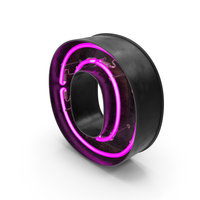 Black Vintage Pink Neon Letter O PNG & PSD Images