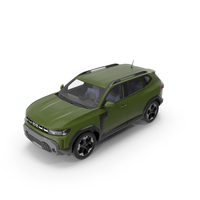 Modern Crossover SUV Simplified Green PNG & PSD Images
