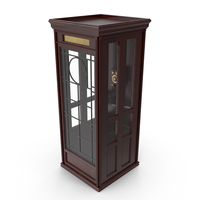 Wooden Phone Booth With Mounted Telephone PNG & PSD Images