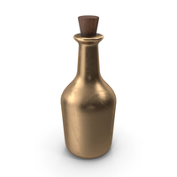 Bottle With Wooden Knob PNG & PSD Images