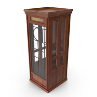Antique Wooden Phone Booth PNG & PSD Images