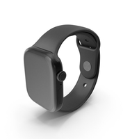 Apple Watch Series 10 Black with Rubber Strap and Display Off PNG & PSD Images