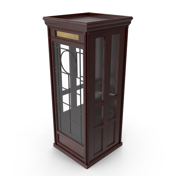 Classic Vintage Telephone Booth Dark PNG & PSD Images