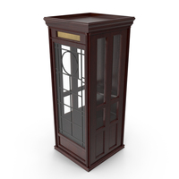 Classic Vintage Telephone Booth Dark PNG & PSD Images