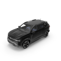 Dacia Duster 2024 Crossover Simplified Black PNG & PSD Images