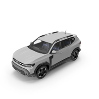 Dacia Duster 2024 Crossover Simplified White PNG & PSD Images