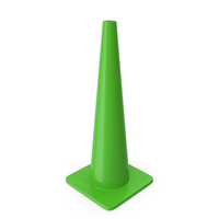 36 Inch Traffic Cone Green PNG & PSD Images