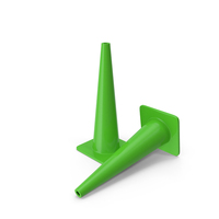 36 Inch Traffic Cone Green PNG & PSD Images
