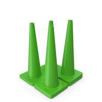 36 Inch Traffic Cone Green PNG & PSD Images
