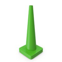 36 Inch Traffic Cone Green PNG & PSD Images