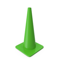 28 Inch Traffic Cone Green PNG & PSD Images