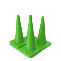 28 Inch Traffic Cone Green PNG & PSD Images