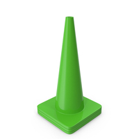 28 Inch Traffic Cone Green PNG & PSD Images