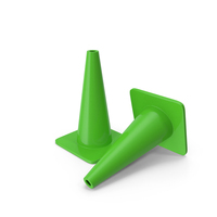 18 Inch Traffic Cone Green PNG & PSD Images