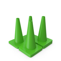 18 Inch Traffic Cone Green PNG & PSD Images