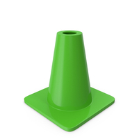 6 Inch Traffic Cone Green PNG & PSD Images
