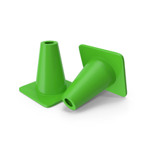 6 Inch Traffic Cone Green PNG & PSD Images