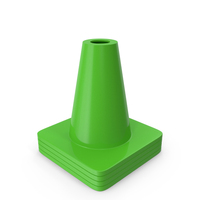 6 Inch Traffic Cone Green PNG & PSD Images