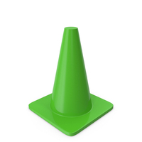 5 Inch Traffic Cone Green PNG & PSD Images