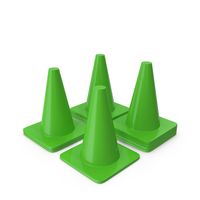 5 Inch Traffic Cone Green PNG & PSD Images