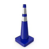 36 Inch Traffic Cone With Reflector Blue PNG & PSD Images