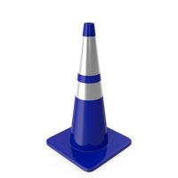 Traffic Cone Blue PNG & PSD Images