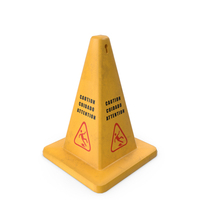 Caution Cone Yellow PNG & PSD Images