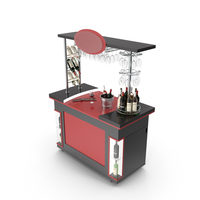 Wine Serving Cart PNG & PSD Images
