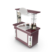 Wine Serving Cart. Claret Cart PNG & PSD Images