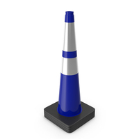 Traffic Cone Blue PNG & PSD Images