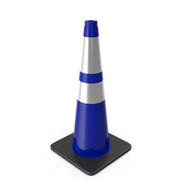 Traffic Cone Blue PNG & PSD Images