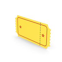 Yellow Red Strip Star Ticket PNG & PSD Images