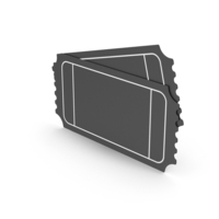 2 Tickets Empty Black PNG & PSD Images