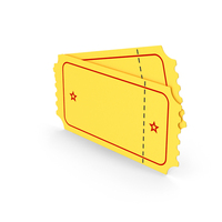 Yellow Red Strip Star Ticket PNG & PSD Images