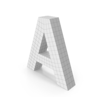 Wireframe Letter A PNG & PSD Images